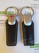 Брелок Хонда для ключей кожаный (q-type), выпуклая эмблема - фото 13461