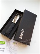 Брелок БМВ для ключей кожаный черный - фото 13787