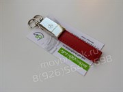 Брелок Мерседес для ключей кожаный красный - фото 13820