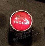 Колпачки на ниппель Ягуар (красн, цилиндр) комплект 4шт - фото 14520