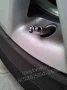 Колпачки на ниппель Фольксваген GTi (черн.фон, цилиндр) комплект 4шт - фото 15410