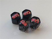 Колпачки на ниппель Фольксваген GTi (шестигр. черн) комплект 4шт - фото 15458