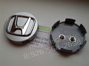 Колпачки в диск Хонда (58/58 мм) хром выпуклая эмблема / (кат.08VV40-SEN-9000-02) - фото 15662