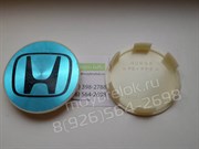 Колпачки в диск Хонда (69/65 мм) эмблема плоская с ободом / (кат.44732-SX0-J0101) - фото 15664