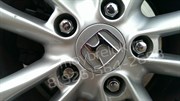 Колпачки в диск Хонда (69/65 мм) хром выпуклая эмблема - фото 15667