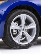 Колпачки в диск Хонда (69/65 мм) серые эмблема плоская / (кат.44732-S9A-A00) - фото 15674