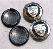 Колпачки в диск Ягуар (59/50 мм) черные дорестайл / (кат.8W93-1A096-AB) - фото 15686
