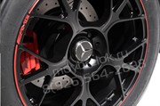 Колпачки в диск Мерседес AMG (75 мм) бочки черные/ (кат.A00040009009283) - фото 15766