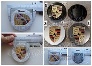 Колпачки в диск Порше 77 мм графит (cayenne, panamera, 911 и др) / (кат.7P5601149E) - фото 15834