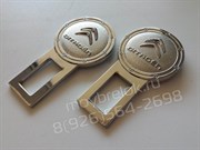 Заглушки Ситроен в ремень безопасности, 2шт (3D-тип, металл), пара - фото 16348