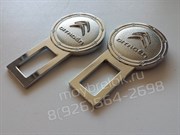 Заглушки Ситроен в ремень безопасности, 2шт (3D-тип, металл), пара - фото 16350