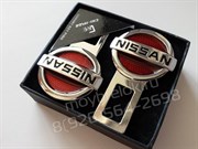 Заглушки Ниссан в ремень безопасности, 2шт (3D-тип, металл), пара - фото 16415