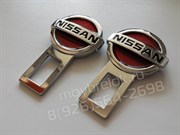 Заглушки Ниссан в ремень безопасности, 2шт (3D-тип, металл), пара - фото 16416