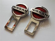Заглушки Ниссан в ремень безопасности, 2шт (3D-тип, металл), пара - фото 16417