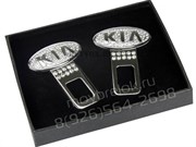 Заглушки Киа ремня безопасности (кристалл), набор 2шт в коробке - фото 16506