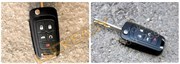 Чехол на выкидной ключ Шевроле кожаный 5 кнопок, черный - фото 16622