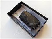 Чехол для смарт ключа Фиат кожаный, черный - фото 16630