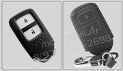 Чехол для смарт ключа Хонда кожаный 2 кнопки, черный - фото 16662
