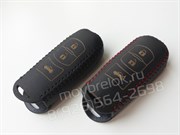 Чехол для смарт ключа Мазда кожаный 3 кнопки, черный - фото 16737