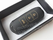 Чехол для смарт ключа Мазда кожаный 3 кнопки, черный - фото 16739