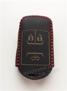 Чехол для смарт ключа Чери кожаный, красный - фото 16781