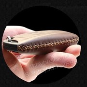 Чехол для смарт ключа БМВ (3 кноп) мягкая натуральная кожа, черный - фото 16953