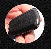 Чехол для смарт ключа Кадиллак (4 кноп) мягкая натуральная кожа, черный - фото 16961