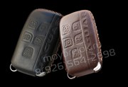 Чехол для смарт ключа Ягуар мягкая натуральная кожа, черный - фото 16984