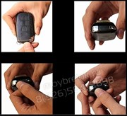 Чехол для смарт ключа Рэнж Ровер мягкая натуральная кожа, черный - фото 17014