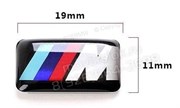 Наклейка БМВ M performance 11х19 мм (в руль)