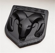 Эмблема Додж 85x80 мм (пластик, черн) капот / багажник - фото 18232