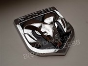 Эмблема Додж 85x80 мм (металл, хром) капот / багажник - фото 18234