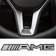 Эмблема Мерседес AMG на спицу руля (35х4 мм)