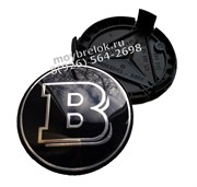 Колпачки в диск Мерседес Brabus (75 мм) черные