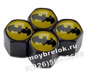 Колпачки на ниппель Бэтмен (шестигр. черн) комплект 4шт