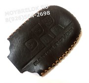 Чехол для смарт ключа Рэнж Ровер мягкая натуральная кожа, черный - фото 22997