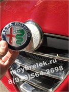 Эмблема Альфа Ромео 75 мм капот, багажник, (металл) - фото 23327