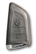 Чехол для смарт ключа БМВ X (3 кноп) мягкая натуральная кожа, черный - фото 23575