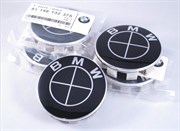 Колпачки в диск БМВ (65/68 мм) черно-черные / (кат.36136783536) - фото 23729