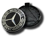 Колпачки в диск Мерседес (75 мм) черные WHL.Mercedes.Benz.bk