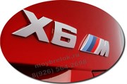 Эмблема БМВ X6m багажник (хром / черн) - фото 25594