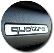 Эмблема Ауди Quattro 8 см салон, 8 см (пласт)