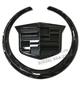 Эмблема Кадиллак 11 см багажник - черная