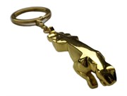 Брелок Ягуар для ключей золотой 80 мм - фото 25905