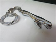 Брелок Ягуар для ключей хром 60 мм - фото 25940