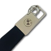 Брелок БМВ для ключей кожаный прямоугольный - фото 26061